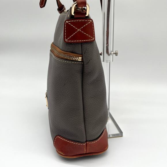 DOONEY & BOURKE Leather Crossbody, Gray & Brown - Picture 5 of 10